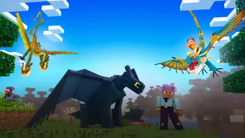 «Как приручить дракона», но в Minecraft — релиз тематического аддона с героями и бронёй